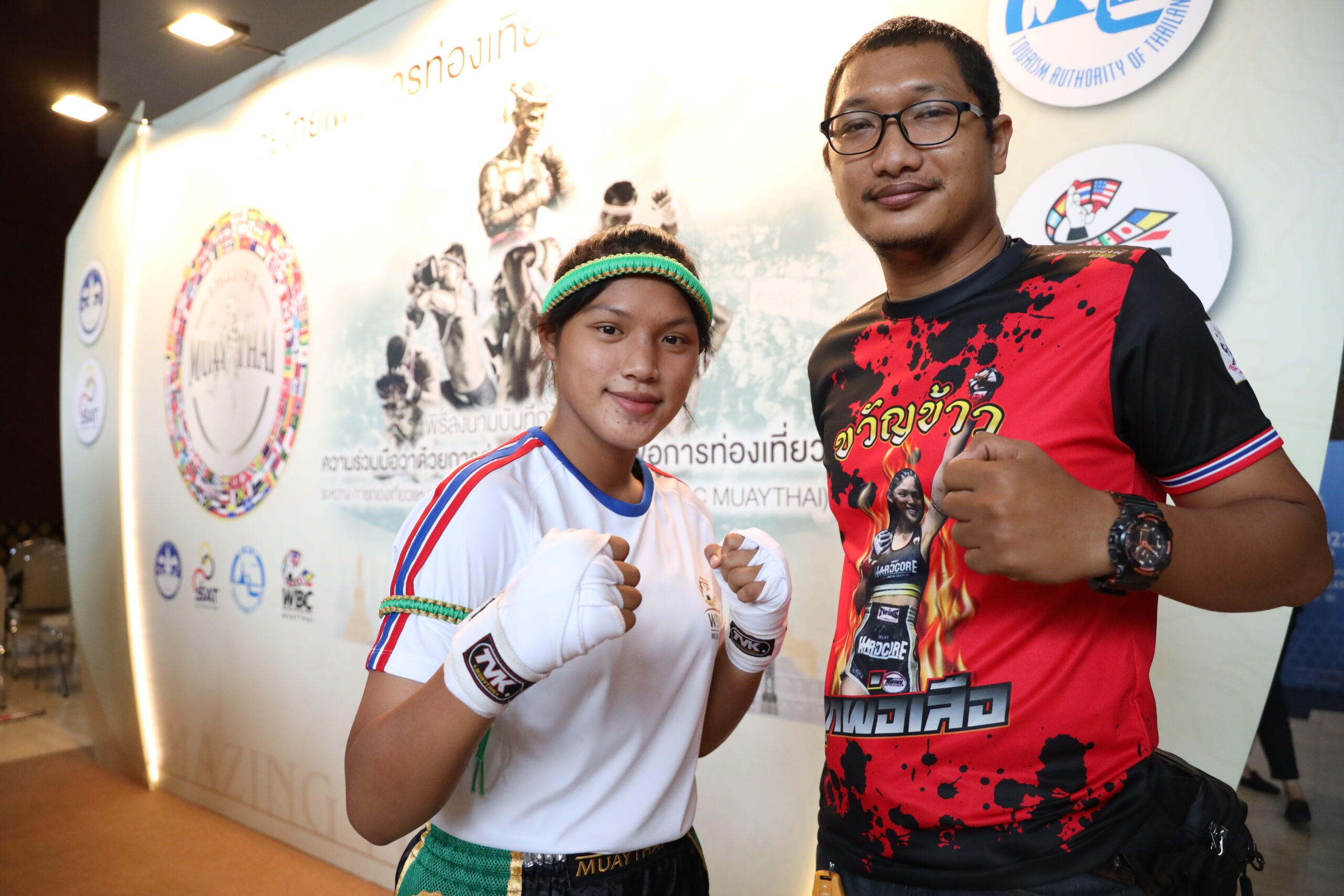 Kwankhao Jacky Muay Thai gym and her father