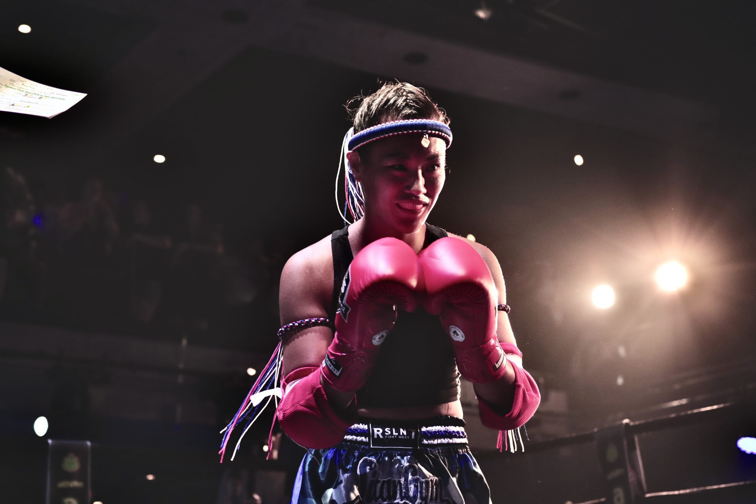 Muay Thai Photography. The fighter bows before the fight